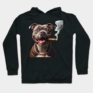 The Dog Life Brown Pitbull Cigar Hoodie